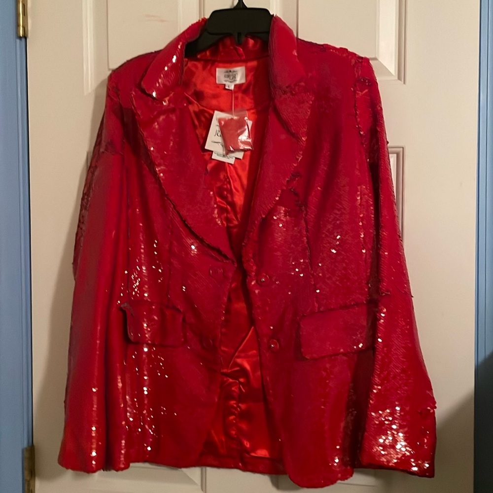 Red Sequin Blazer